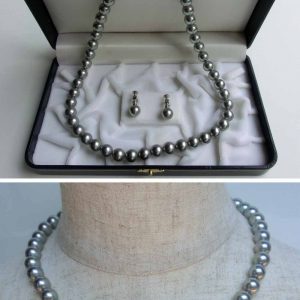 貝ベースの人造真珠 9mm ブラックパール