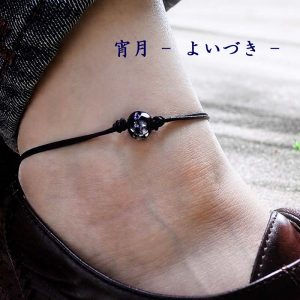 ほたる玉の小さな満月アンクレット